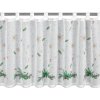 KRÁTKÁ VÁNOČNÍ ZÁCLONA NA POUTKÁCH XMAS1 60X150 CM VZOROVANÁ