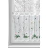 KRÁTKÁ VÁNOČNÍ ZÁCLONA NA POUTKÁCH XMAS1 60X150 CM VZOROVANÁ