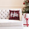 VÁNOČNÍ DEKORAČNÍ POVLAK NA POLŠTÁŘ TREE 45X45 CM VZOROVANÁ