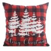 VÁNOČNÍ DEKORAČNÍ POVLAK NA POLŠTÁŘ TREE 45X45 CM VZOROVANÁ