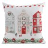 VÁNOČNÍ DEKORAČNÍ POVLAK NA POLŠTÁŘ HOUSE 45X45 CM VZOROVANÁ