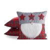 VÁNOČNÍ DEKORAČNÍ POVLAK NA POLŠTÁŘ BEAR 45X45 CM VZOROVANÁ