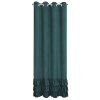 ZATEMŇOVACÍ ZÁVĚS NA KROUŽCÍCH MEGI 140X250 CM TMAVĚZELENÁ