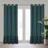 ZATEMŇOVACÍ ZÁVĚS NA KROUŽCÍCH MEGI 140X250 CM TMAVĚZELENÁ
