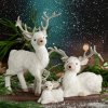 VÁNOČNÍ FIGURKA REINDEER 27X13X48 CM BÍLÁ