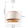 lampa sufitowa wiszaca zyrandol z kremowym abazurem do salonu 45 cm e27 werona