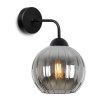 lampa kinkiet scienny grafitowy costa szklany kula glamour do salonu sypialni glamour e27