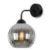 lampa kinkiet scienny grafitowy costa szklany kula glamour do salonu sypialni glamour e27