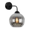 lampa kinkiet scienny grafitowy costa szklany kula glamour do salonu sypialni glamour e27