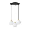 lampa wiszaca sufitowa zyrandol potrojny costa szklany biala kula nad stol i wyspe e27
