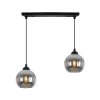 lampa wiszaca sufitowa zyrandol grafitowy podwojny costa szklany kula nad stol i wyspe e27