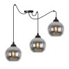 lampa wiszaca sufitowa zyrandol grafitowy costa czarny pajak loft glamour nad stol i wyspe e27