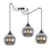 lampa wiszaca sufitowa zyrandol grafitowy costa czarny pajak loft glamour nad stol i wyspe e27