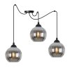 lampa wiszaca sufitowa zyrandol grafitowy costa czarny pajak loft glamour nad stol i wyspe e27