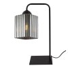 lampa stolowa lampka nocna grafitowy klosz riffle szklany ryflowany nowoczesny e27
