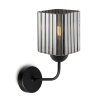 lampa kinkiet scienny grafitowy riffle szklany ryflowany do salonu sypialni glamour e27