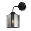 lampa kinkiet scienny grafitowy riffle szklany ryflowany do salonu sypialni glamour e27