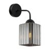 lampa kinkiet scienny grafitowy riffle szklany ryflowany do salonu sypialni glamour e27