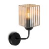 lampa kinkiet scienny topazowy riffle szklany ryflowany do salonu sypialni glamour e27