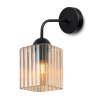 lampa kinkiet scienny topazowy riffle szklany ryflowany do salonu sypialni glamour e27
