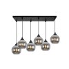 lampa wiszaca sufitowa zyrandol grafitowy costa szklany kula nad stol i wyspe e27