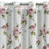 ZÁVĚS NA KROUŽCÍCH RUTH 135X250 CM KVĚTY