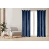 ZATEMŇOVACÍ ZÁVĚS NA KROUŽCÍCH DARLA SADA 2KS 140X250 CM TMAVĚMODRÁ