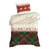 VÁNOČNÍ RENFORCÉ POVLEČENÍ AUSTIN 200X220 CM, 2 KS 70X80 CM VZOROVANÉ