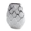 KERAMICKÁ VÁZA SAELA 25X11X34 CM STŘÍBRNÁ