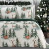VÁNOČNÍ RENFORCÉ POVLEČENÍ DEER 200X220 CM, 2 KS 70X80 CM VZOROVANÉ
