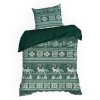 VÁNOČNÍ RENFORCÉ POVLEČENÍ CLOVER 200X220 CM, 2 KS 70X80 CM VZOROVANÉ