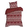 VÁNOČNÍ RENFORCÉ POVLEČENÍ OSLO 160X200 CM, 2 KS 70X80 CM VZOROVANÉ