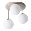 lampa sufitowa wiszaca zyrandol florence bezowy kaszmirowy biale kule do kuchni jadalni