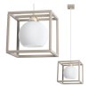 lampa wiszaca sufitowa zyrandol eliza klatka kaszmirowy bezowy biala szklana kula