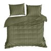 SATÉNOVÉ POVLEČENÍ VERA 160X200 CM, 2 KS 70X80 CM OLIVOVÉ