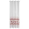 VÁNOČNÍ ZATEMŇOVACÍ ZÁVĚS NA KROUŽCÍCH NOEL 140X250 CM BÍLÁ