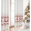VÁNOČNÍ ZATEMŇOVACÍ ZÁVĚS NA KROUŽCÍCH NOEL 140X250 CM BÍLÁ