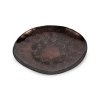 SKLENĚNÝ DEKORAČNÍ TALÍŘ PATI (01) (FI) 20X2 CM HNĚDÝ