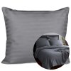 poszewka satyna bawelna cizgili anthracite 70x80