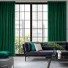 ZATEMŇOVACÍ ZÁVĚS NA PÁSCE MADLEN 140X300 CM ZELENÁ
