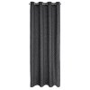 ZÁVĚS NA KROUŽCÍCH PIERRE CARDIN INGA 140X250 CM ČERNÁ