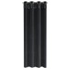 ZATEMŇOVACÍ ZÁVĚS NA KROUŽCÍCH JASPER 140X250 CM ČERNÁ