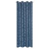 ZÁVĚS NA KROUŽCÍCH LIVIA 140X250 CM TMAVĚMODRÁ