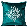 DEKORAČNÍ POVLAK NA POLŠTÁŘ ROYAL3 45X45 CM TMAVĚTYRKYSOVÁ