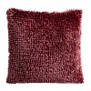 CHLUPATÝ DEKORAČNÍ POVLAK NA POLŠTÁŘ SHAGGY1 40X40 CM TMAVĚBORDOVÁ