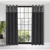 ZATEMŇOVACÍ ZÁVĚS NA KROUŽCÍCH ARIANA 140X250 CM ČERNÁ