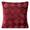 DEKORAČNÍ POVLAK NA POLŠTÁŘ SONIA 45X45 CM BORDOVÁ