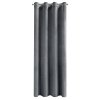 ZATEMŇOVACÍ ZÁVĚS NA KROUŽCÍCH MELANIE 140X250 CM GRAFITOVÁ