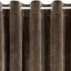 ZATEMŇOVACÍ ZÁVĚS NA KROUŽCÍCH RIA 140X250 CM HNĚDÁ