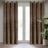 ZATEMŇOVACÍ ZÁVĚS NA KROUŽCÍCH RIA 140X250 CM HNĚDÁ